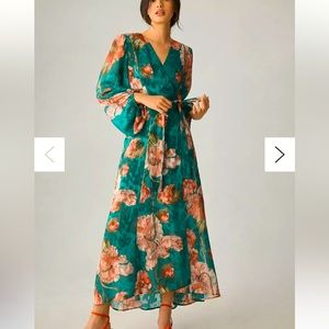 Anthropologie Hutch V-Neck Textured Wrap Dress size XS